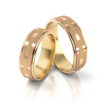 Preview: Stelmach Trauringe Weiss-Gelbgold Amberg 090